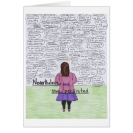 Hon framhärdade (Plus-Formatet) Hälsningskort