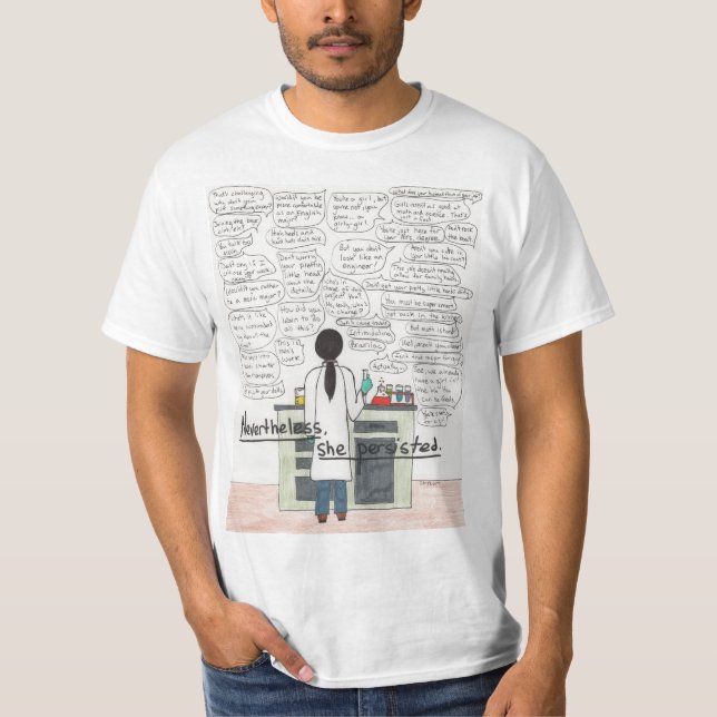 Hon framhärdade (STEMEN) Tee Shirt (Framsida)