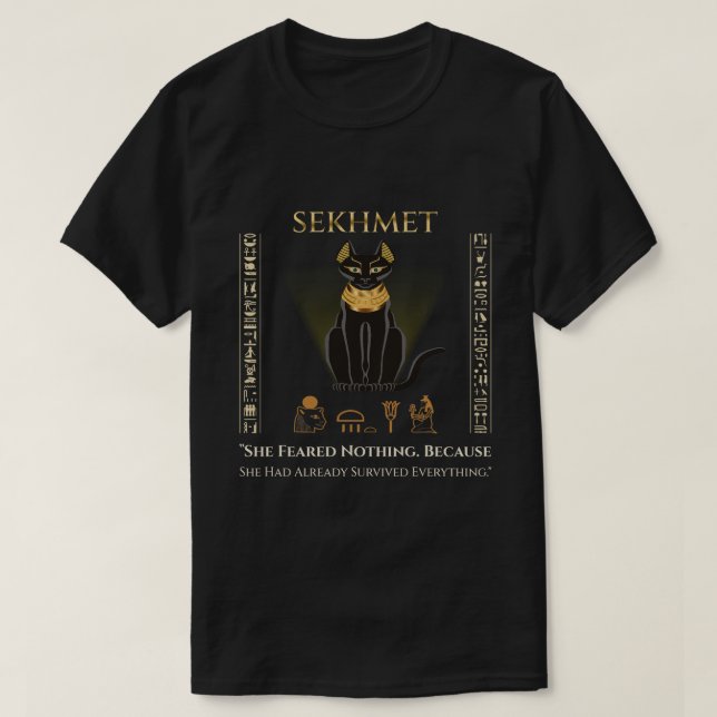 Hon fruktade ingenting eftersom hon redan hade öve t shirt (Design framsida)