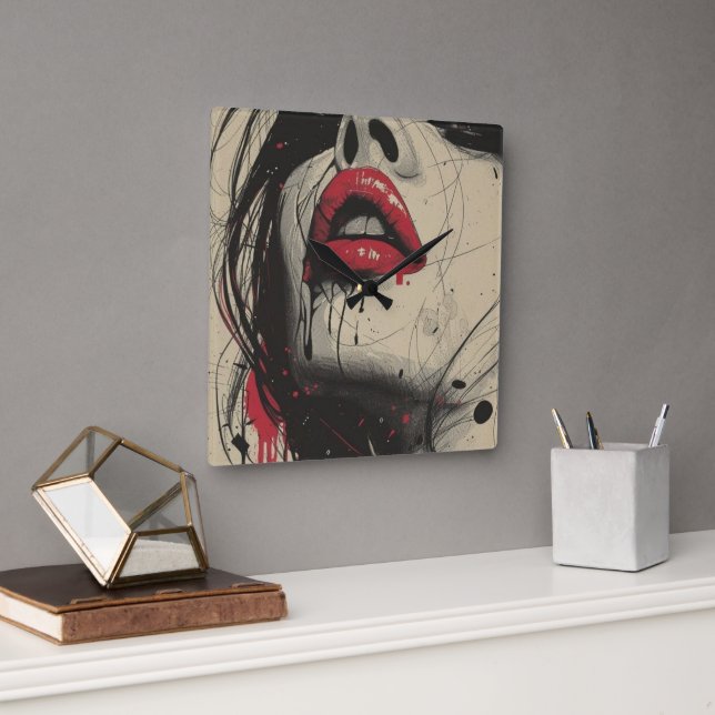 Hon Fyrkantig Klocka (Kontor)