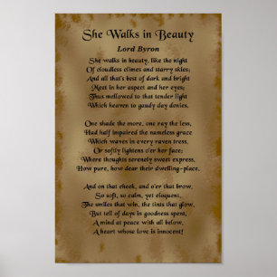 Hon går i Beauty, Lord Byron Poster