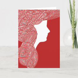 Hon går in på sjukförsäkringskort helgkort