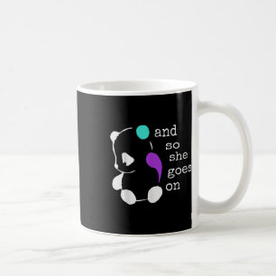 Hon går vidare - Semikolon Gift Suicide Prevention Kaffemugg