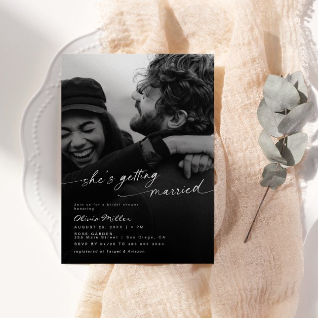 Hon Gifta sig Photo Möhippa Inbjudningar (Skapare uppladdad)