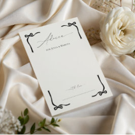 Hon Gifter sig Black Bow Möhippa Rådkort