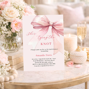 Hon gifter sig mjuk rosa Möhippa Inbjudningar
