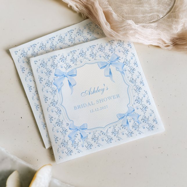 Hon Gifter sig Möhippa för blå Blommigt Pappersservett (Skapare uppladdad)