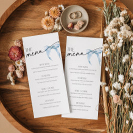 Hon gifter sig Möhippa Menu Blue bow