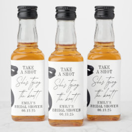 Hon Gifter sig Möhippa Party-förmån Spritflaskor Etikett