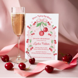 Hon Gifter sig Möhippan Coquette Cherry Inbjudningar