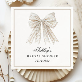 Hon Gifter sig Pearls Bow Möhippa Pappersservett