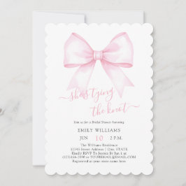 Hon Gifter sig Rosa  Bow-Möhippa Inbjudningar