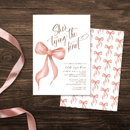 Hon Gifter sig Rosa Bow Möhippa Inbjudningar