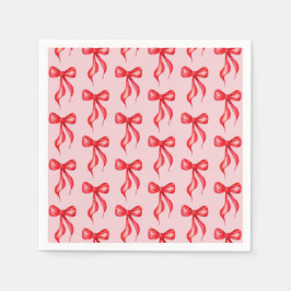 Hon Gifter sig Rosa Red Bow Möhippa Pappersservett