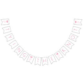 Hon Gifter sig Rosa Ribbon Möhippa Vimplar