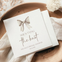 Hon Gifter sig White Bow Möhippa Pappersservett