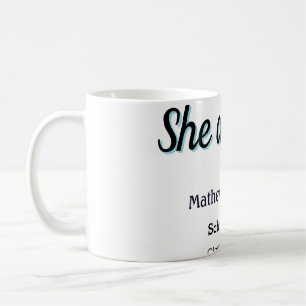 Hon gjorde det enkelt svart klassiskt modernt exam kaffemugg
