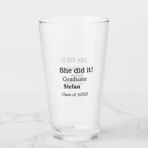 Hon gjorde det genom att lägga till namn-klass med glaskopp