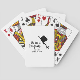 Hon gjorde det gratulerart studenten lade till stu casinokort