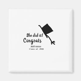 Hon gjorde det gratulerart studenten lade till stu magnet