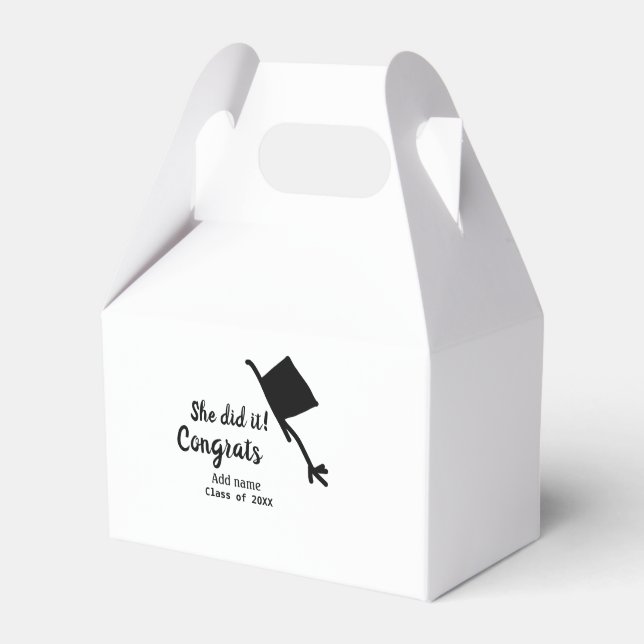 Hon gjorde det gratulerart studenten lade till stu presentaskar (Framsidan Sidan)