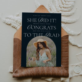 Hon gjorde det i marschhybridtypsnitt Modern Stude Inbjudningar