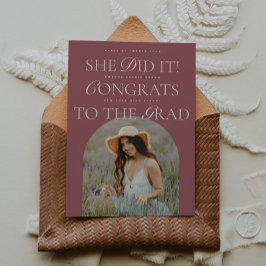 Hon gjorde det | Mauve | Hybrid Teckensnitt Modern Inbjudningar