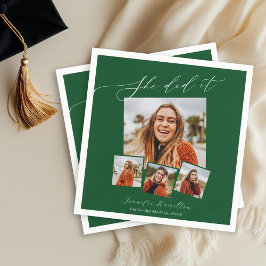 Hon gjorde det minimalistiskt med fotograd Party Pappersservett