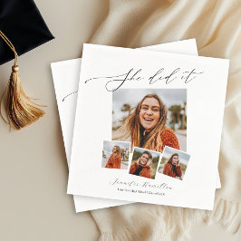 Hon gjorde det minimalistiskt med fotograd Party Pappersservett