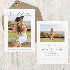 Hon gjorde det till hjärttypografi i Studenten. Inbjudningar