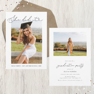 Hon gjorde det till hjärttypografi i Studenten. Inbjudningar