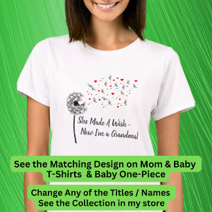 Hon gjorde en önskan, Dandelion Önskemål Matching T Shirt