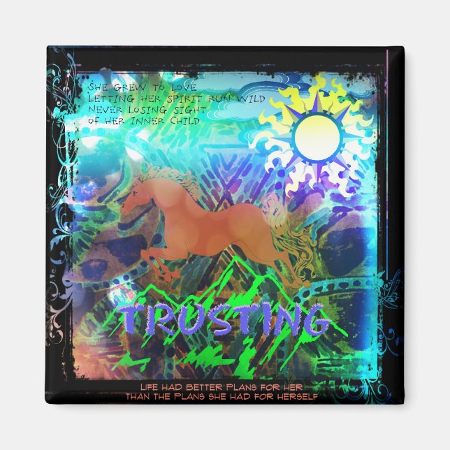 Hon grep till Kärlek och litade på Magnet (Framsidan)