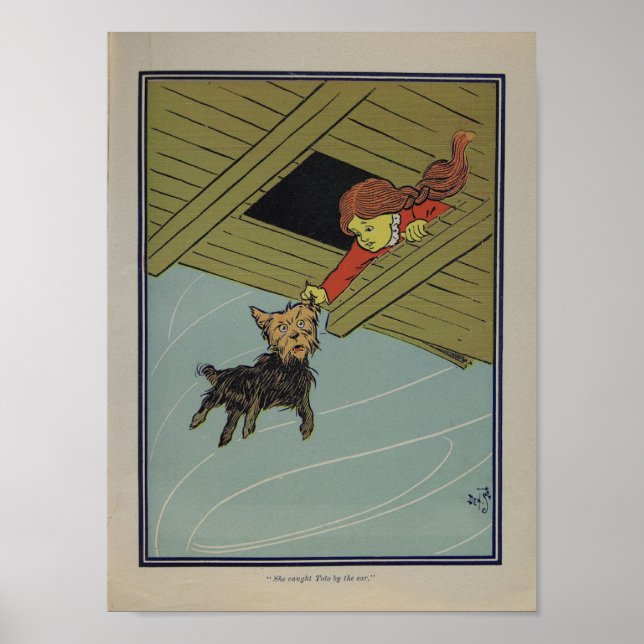 Hon grep Toto i örat. Poster (Framsidan)