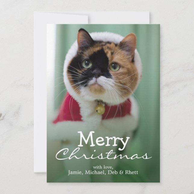 Hon ha på sig en dräkt av jul julkort (Framsida)