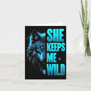 Hon håller mig vild Glad Valentinekläder  Kort