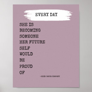 Hon håller på att bli motiverande poster