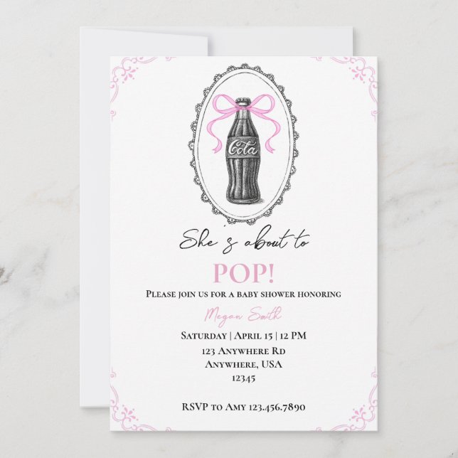 Hon håller på att explodera! inbjudningar (Framsida)