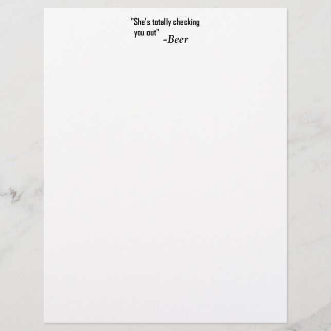 "Hon håller på att kolla ut dig" - Öl (Framsida)