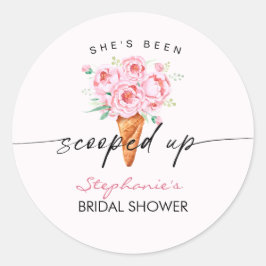 Hon har blivit uppiskad Glass Bröllopsfest Runt Klistermärke