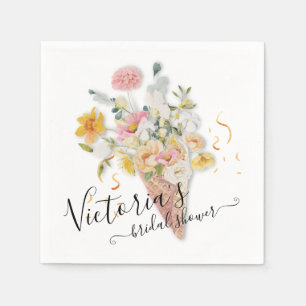 Hon har blivit upplockad av Bouquet Bridal Shower Pappersservett