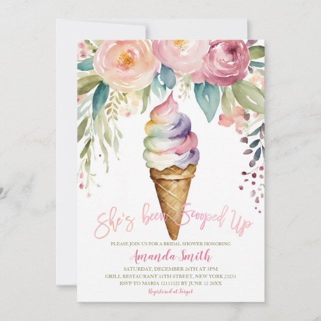 Hon har blivit uppslagen Möhippa Party Inbjudningar (Framsida)