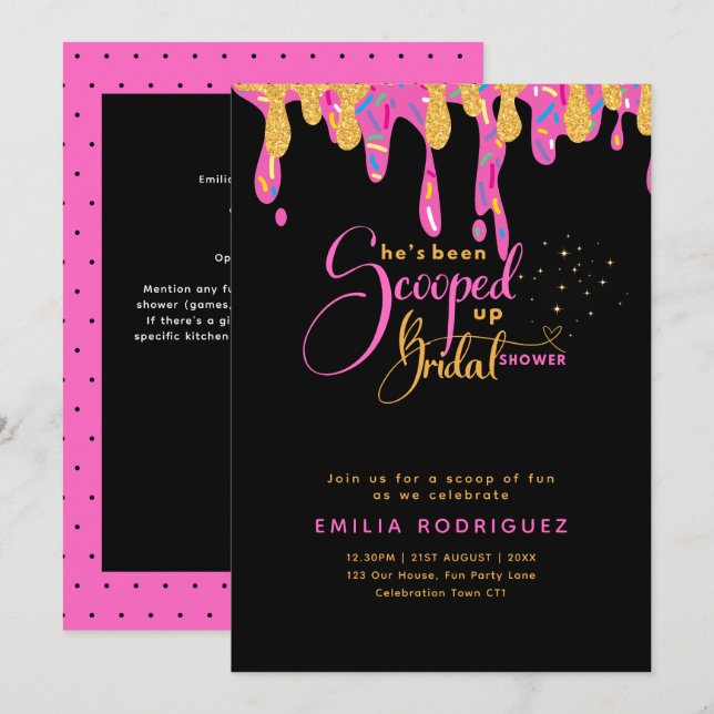 Hon har blivit utslagen i Glass Möhippa Inbjudningar (Fram/baksida)