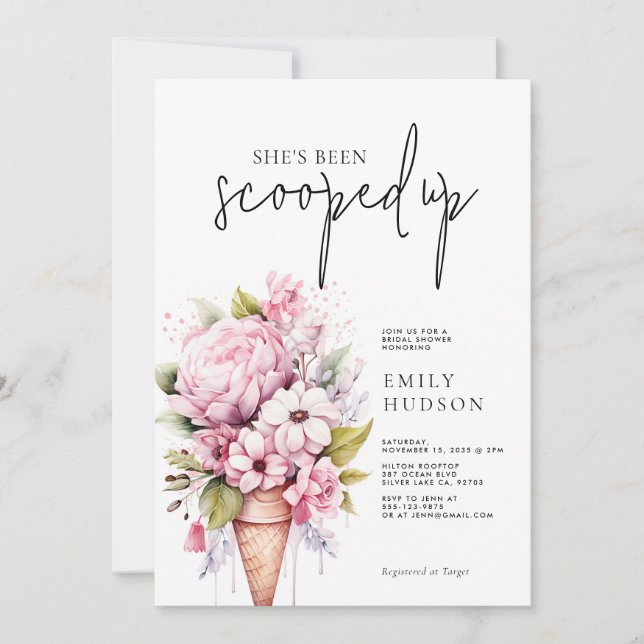 Hon har blivit utslagen Inbjudningskort för möhipp (Framsida)