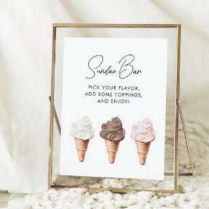 Hon har blivit utslagen Möhippa Sundae Pub Poster