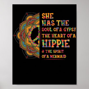 Hon har en zigenares själ i hjärtat av en hippie poster