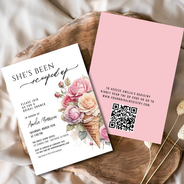 Hon har fått en soppad Möhippa för iskräm Inbjudningar (Skapare uppladdad)