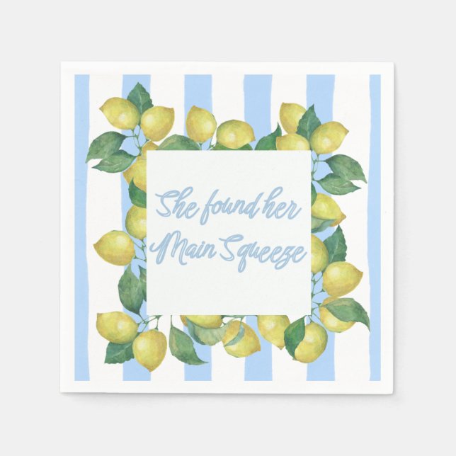 "Hon har hittat sin huvuddoft" Blue och Lemon Pappersservett (Framsidan)