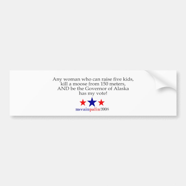 Hon har mitt att rösta bildekal (Framsidan)