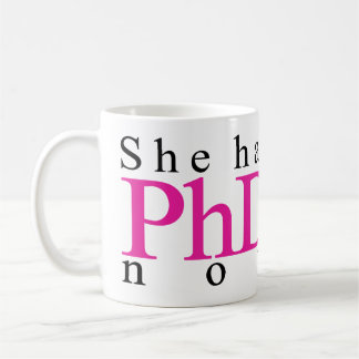 Hon har PhD nu Kaffemugg